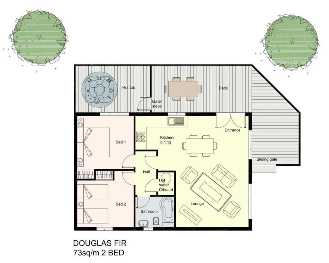 Douglas Fir Lodge With Hot Tub Near Cupar Fife Luthrie Екстер'єр фото